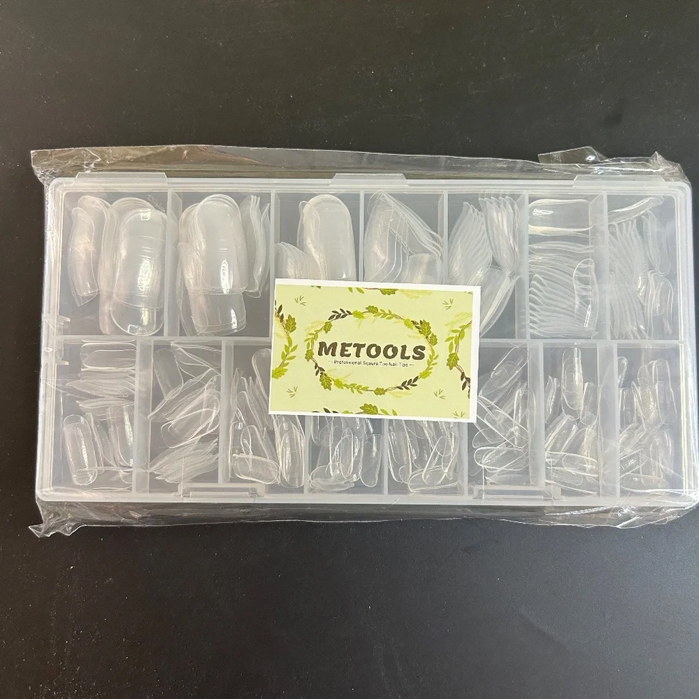 Clear Poly Gel Nail Forms For Toenails 300 Piece Set